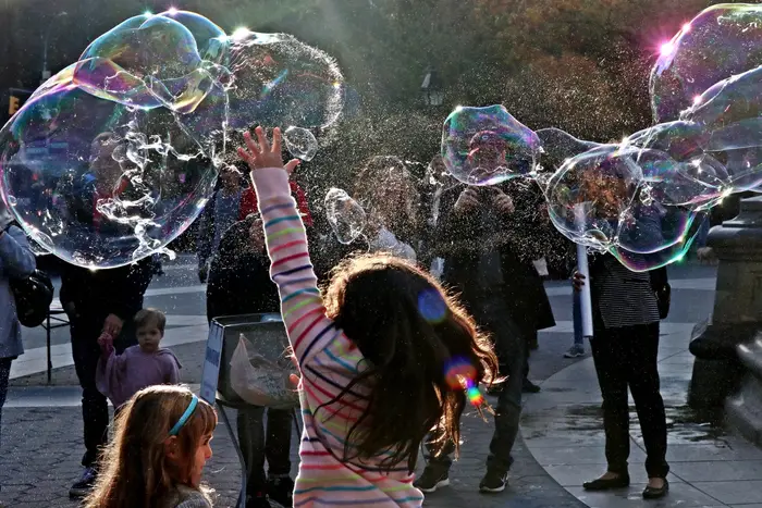 Washington Square Park bubbles